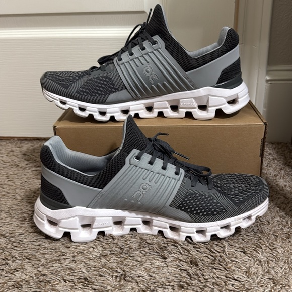 On Running Charcoal and Light Gray Sneakers - Picture 2 of 5